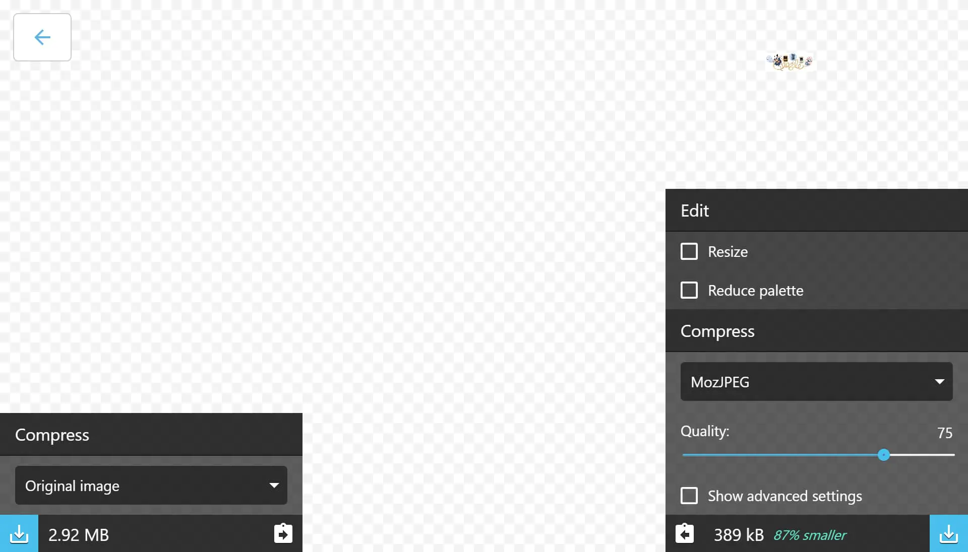 Googleさんの画像圧縮ツール「Squoosh」がいいですね